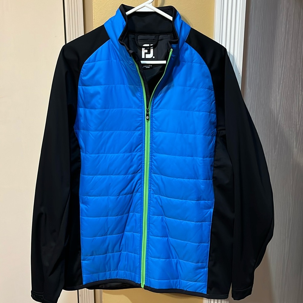 Footjoy Blue/Black Golf Puffer Jacket Size M